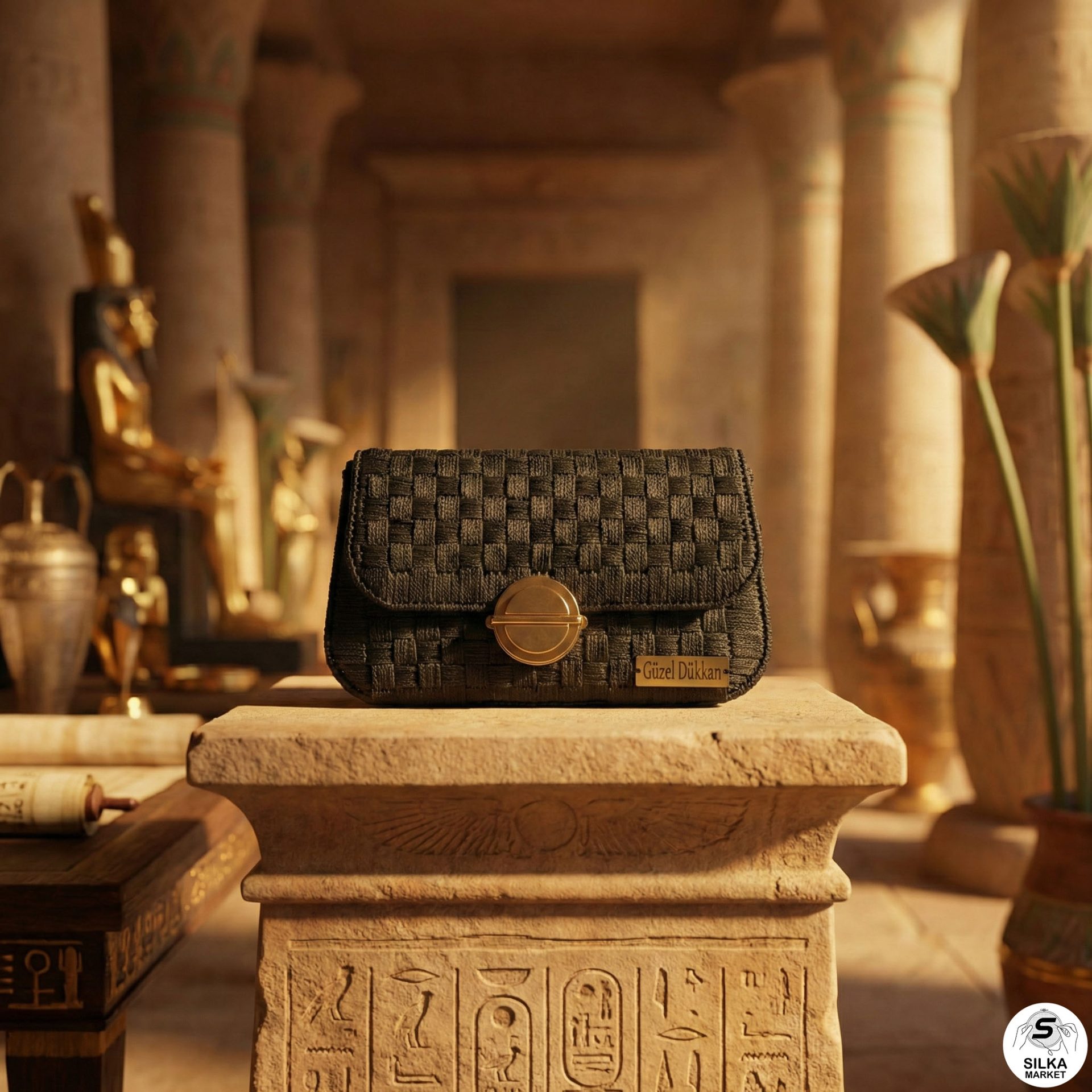 Handmade Bag Plastic Canvas - Clutch Multicolor